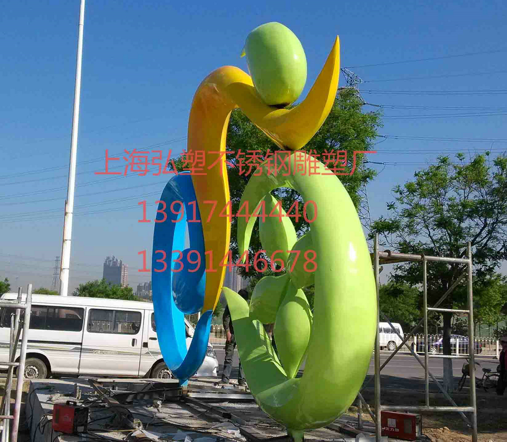抽象不銹鋼雕塑，不銹鋼城市景觀(guān)，不銹鋼廣場(chǎng)雕塑G1